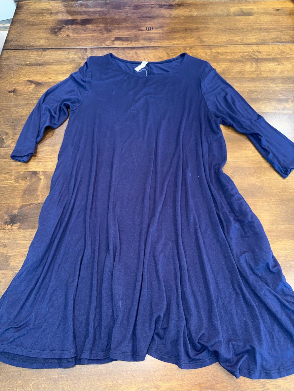 mts Navy Long Sleeve Swing Dress